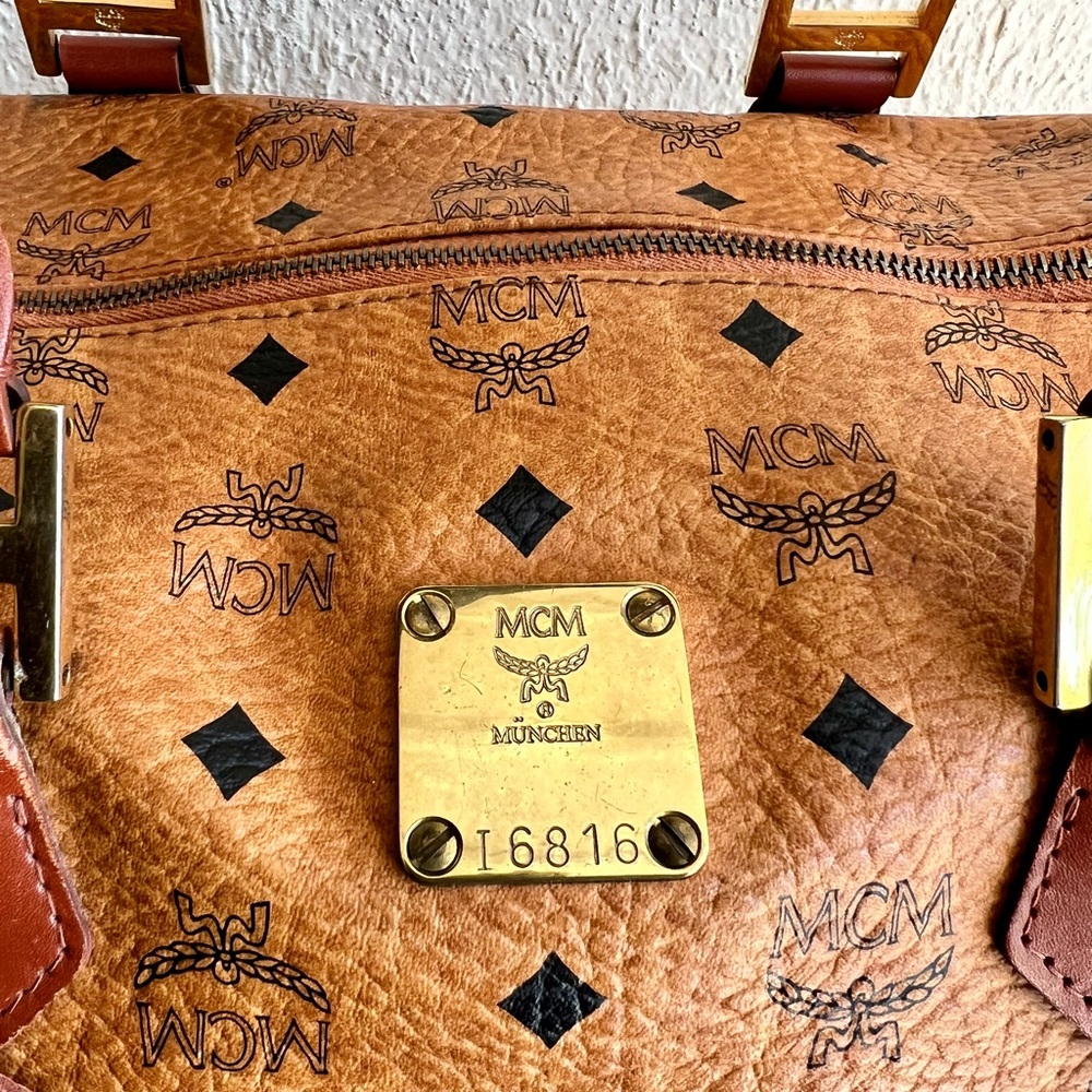 MCM Visetos Boston Bag - Picture 8 of 11